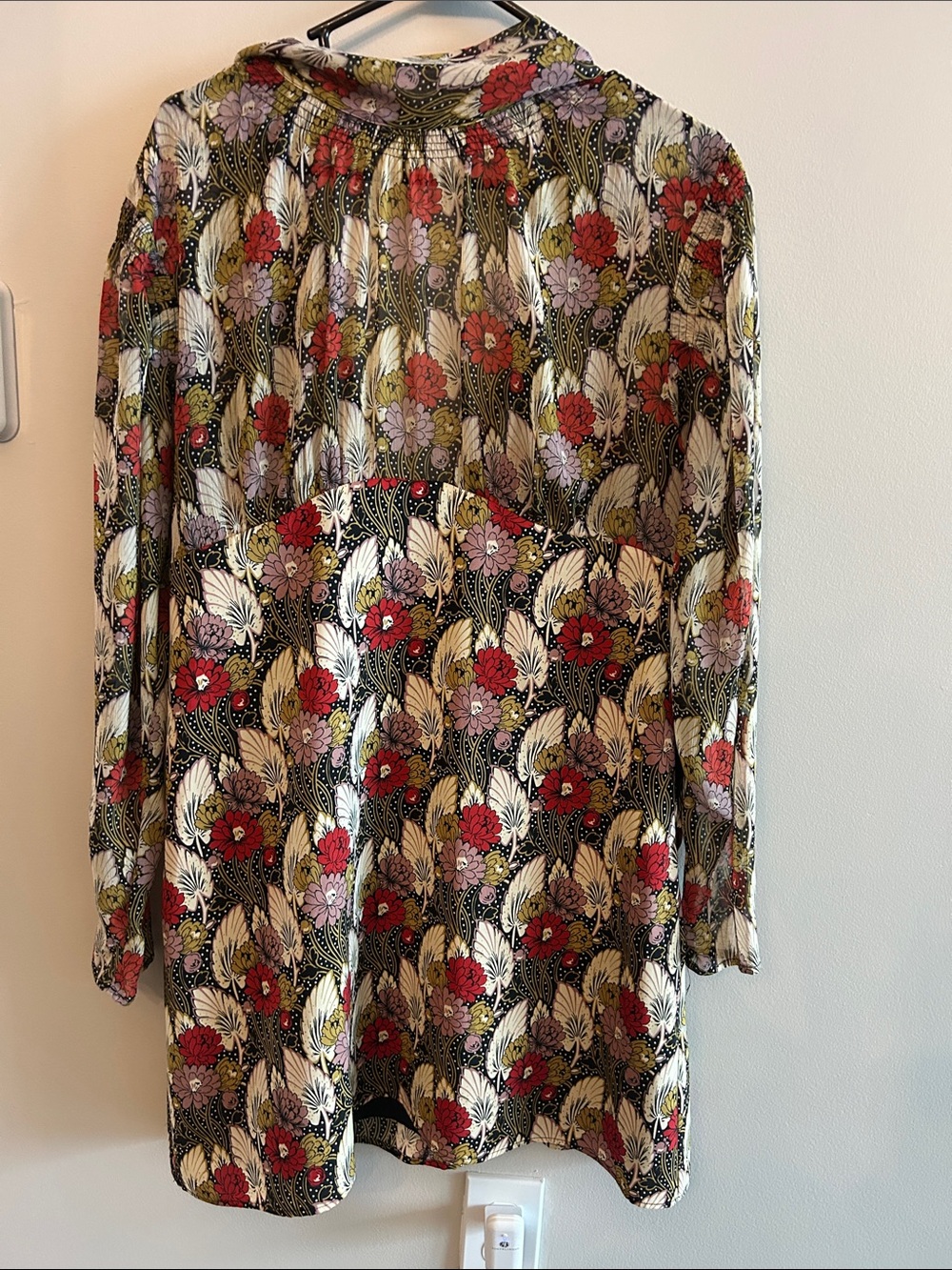 Topshop Floral Mini Dress - Red, Black & Cream